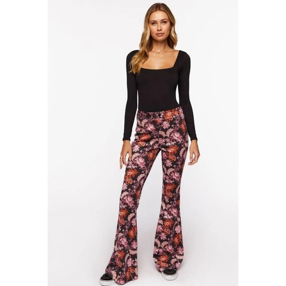 NWT FOREVER 21 Long-Sleeve Cutout Bodysuit Size S Color Black - Picture 5 of 7